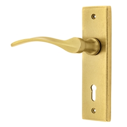 M5A11 - 2 Lever Lockset 6" Brass Plated